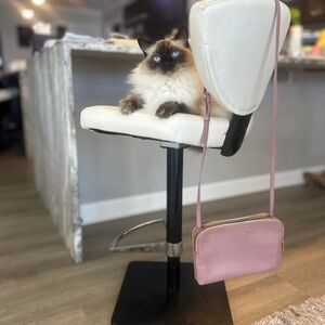 Ted Baker Ciarraa Blush Pink Pebbled Leather Crossbody —